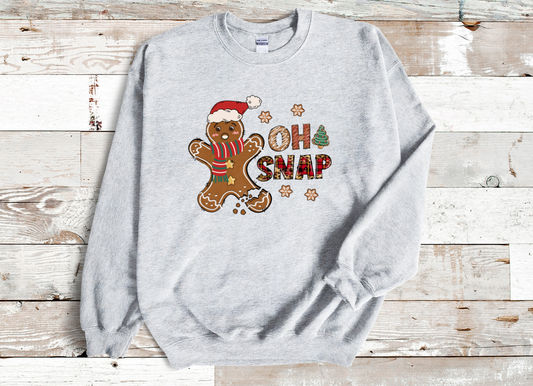 Oh Snap! - Gingerbread Christmas - Adult Christmas Crewneck