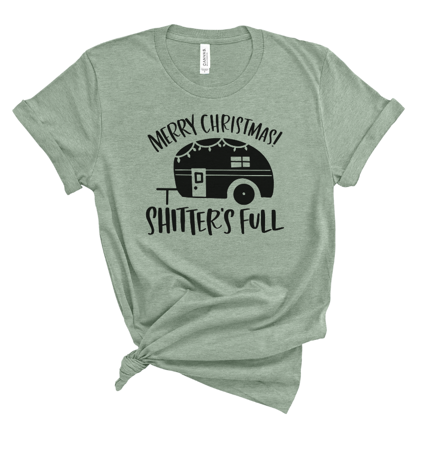 Shitter's Full Christmas Tee - Adult Christmas T-Shirt