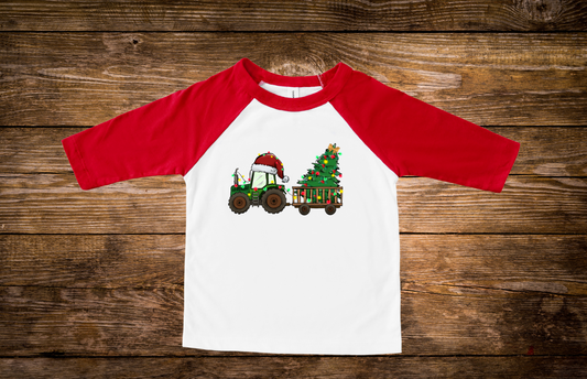 Christmas Tractor - Youth/ Toddler Christmas Shirt