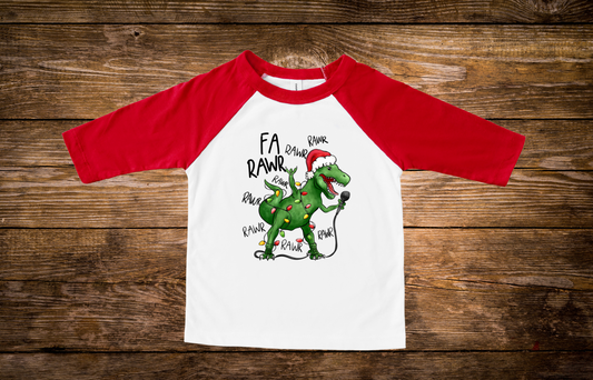 Rawr - Christmas Dinosaur - Youth/ Toddler Christmas Shirt