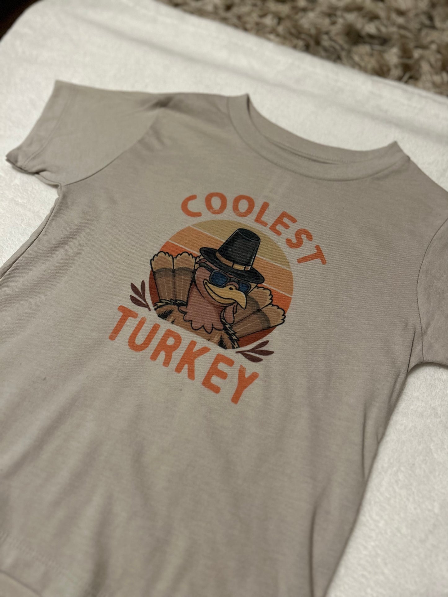 Coolest Turkey - Toddler/Youth Thanksgiving Tee
